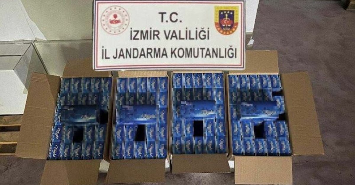 İzmir’de 12 milyon 720 bin bandrolsüz makaron ele geçirildi