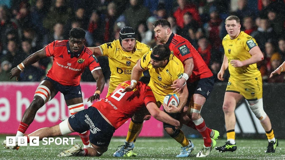 United Rugby Championship: Munster 22-20 Dragons – Irish province come from behind to end losing streak