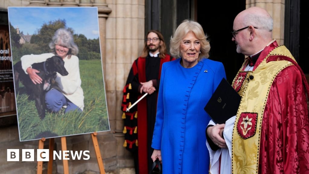 Queen Camilla among guests at memorial for author Jilly Cooper
