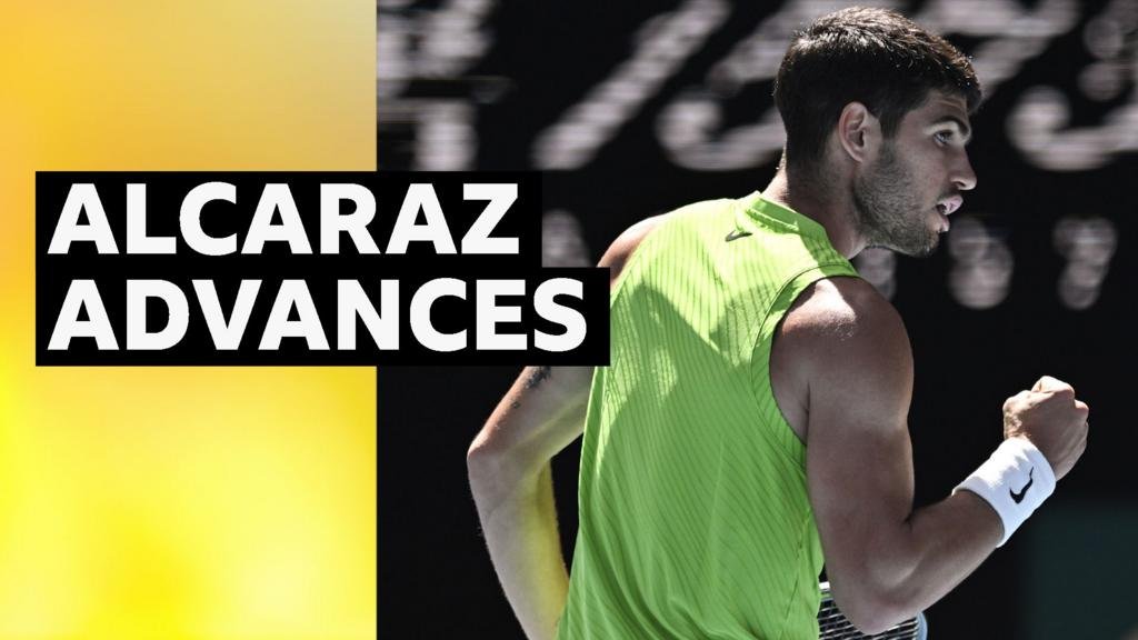 Alcaraz cruises to quarter final in straight-sets win