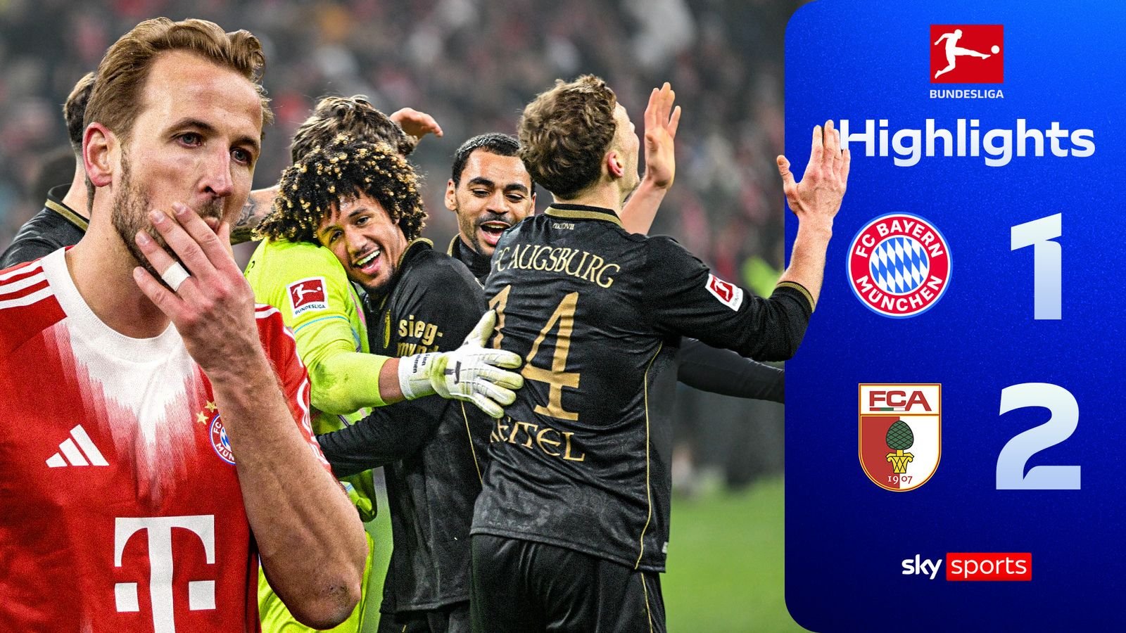 Augsburg STUN Bayern to end league leaders' unbeaten run