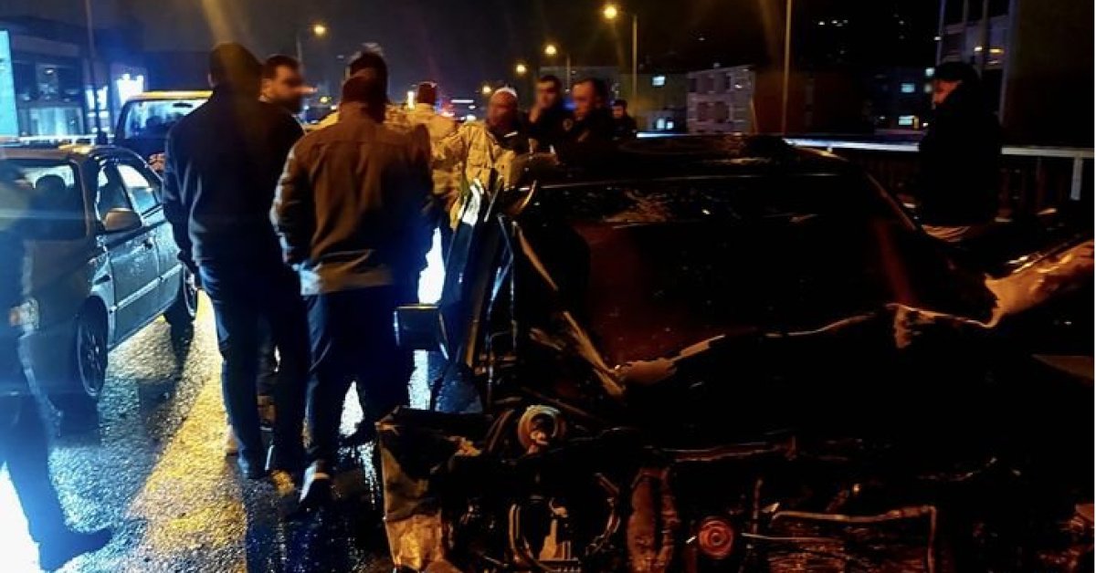 Samsun'da 8 araçlık zincirleme kaza: 2 yaralı
