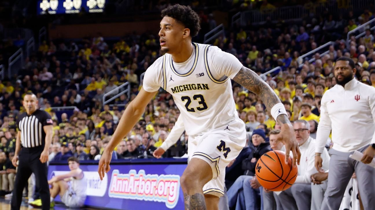 Arizona No.1, Michigan jumps UConn for No. 2 in AP men’s poll