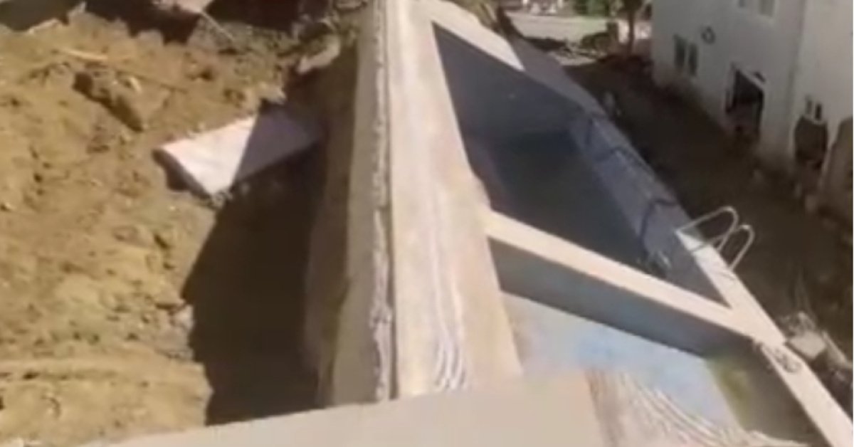 Son dakika: Antalya’da sağanak sonrası havuz çöktü… 7 katlı apartman tahliye edildi