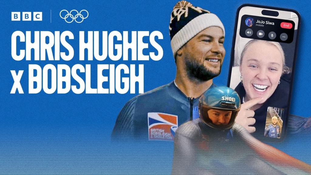 TV personality Chris Hughes meets GB’s bobsleigh team