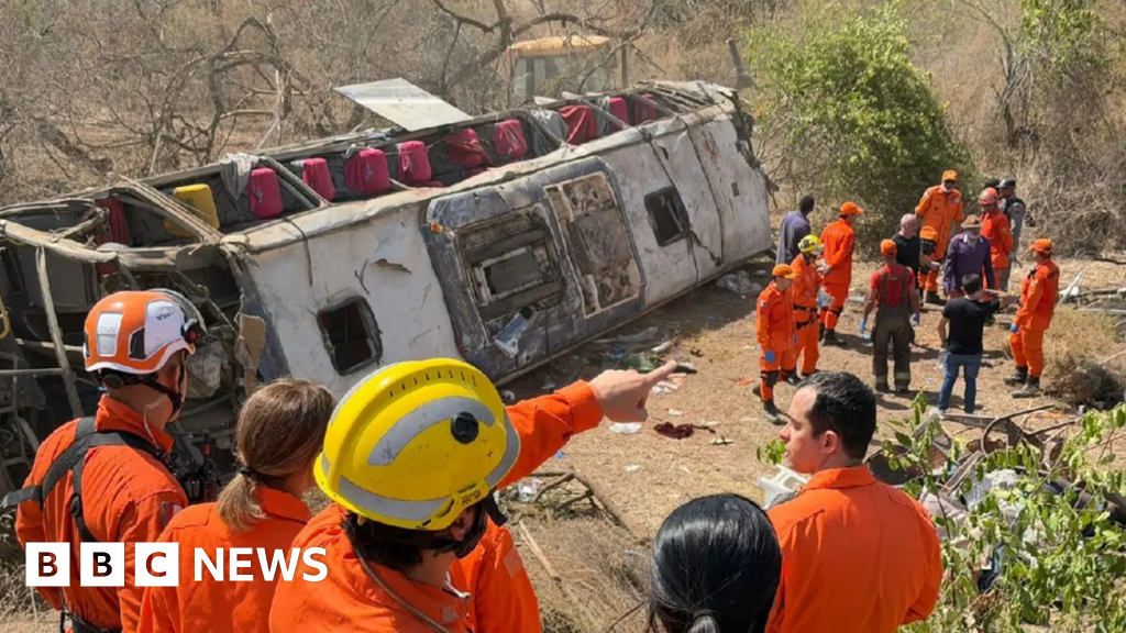 Bus carrying pilgrims overturns in Brazil killing 15 on board