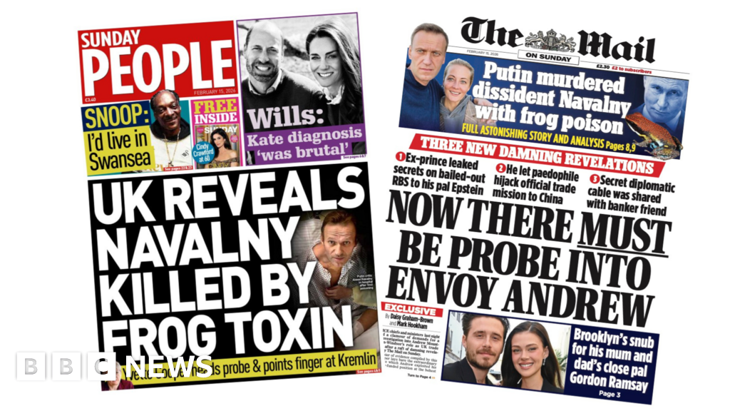‘Navalny killed by frog toxin’ and ‘There must be probe into envoy Andrew’